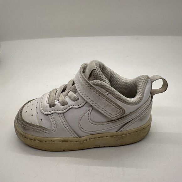 Nike Court Borough Low 2 Triple White - BQ5453-100 Size 6 C Toddler - Picture 10 of 12